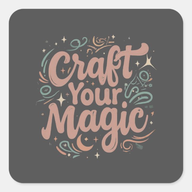 Pegatina Cuadrada 1.ᵉʳ artesanía (Anverso)