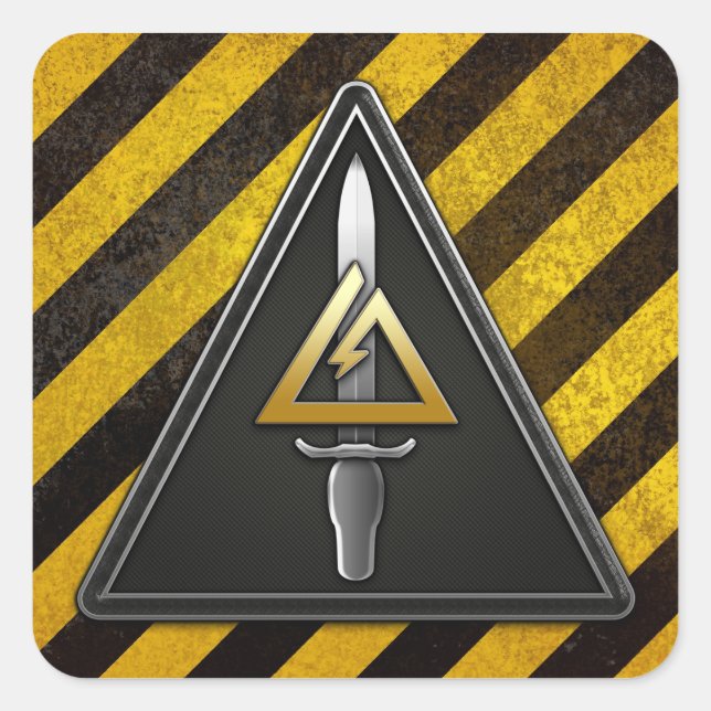 Pegatina Cuadrada 1.ᵉʳ destacamento operativo de las fuerzas especia (Anverso)