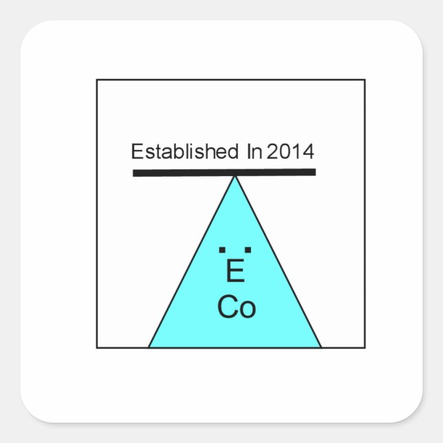 Pegatina Cuadrada 1.ᵉʳ logotipo E (Anverso)