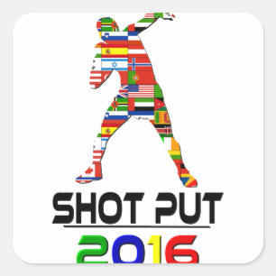 Pegatina Cuadrada 2016:Shot Put