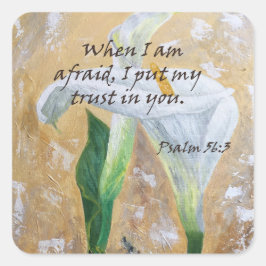 Pegatina Cuadrada 2024 JW year text Psalm 56:3