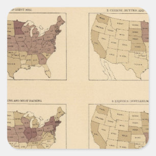 Pegatina Cuadrada 204 Manufacturas/milla cuadrada