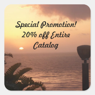 Pegatina Cuadrada 20% Apagado - Vista oceánica