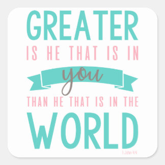 Pegatina Cuadrada 20 Pegatinas de la Biblia contra los cristianos