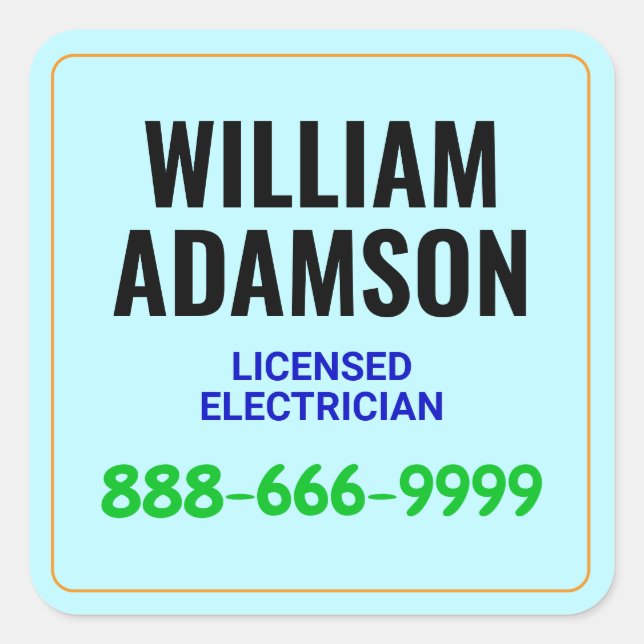 Pegatina Cuadrada 20 PIEZAS - Contactar (Publicidad, Marketing) Prom (Anverso)