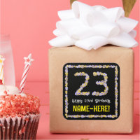 23.ª Cumpleaños: Flores Florales Número, Nombre Pe