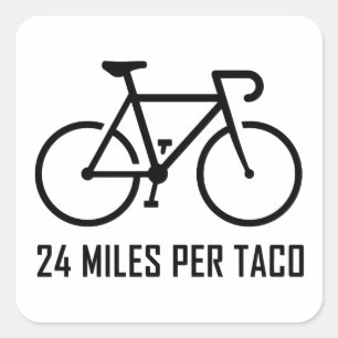 Pegatina Cuadrada 24 millas por taco