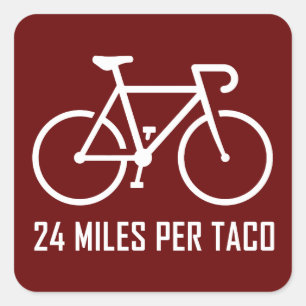 Pegatina Cuadrada 24 millas por taco