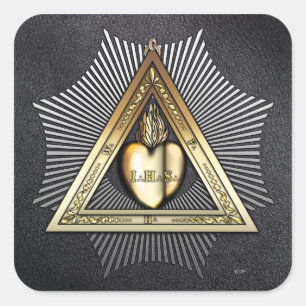 Pegatina Cuadrada 26° grado: Amigo y Hermano Eterno