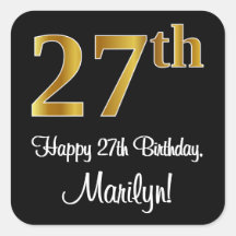 27 Aniversario - Elegante Lujoso Faux Gold Look #