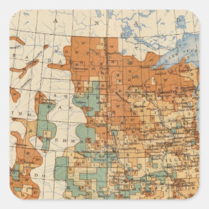 Pegatina Cuadrada 28 Aumento de 1890 a 1900