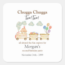 2.ª acuarela Marrón Tren Divertido Express