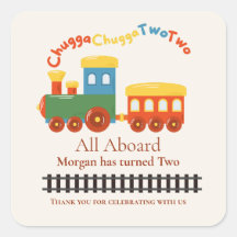 2.º colorido tren de cumpleaños Chugga Choo Two