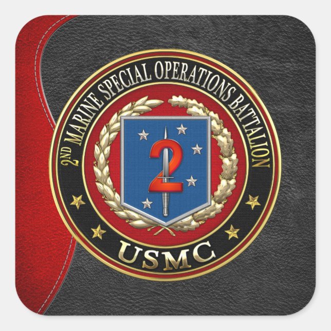 PEGATINA CUADRADA 2.º MSOB [3D] (Anverso)