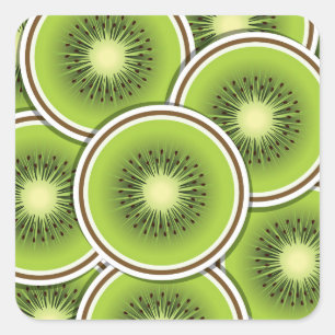 Pegatina Cuadrada 2 Kiwi