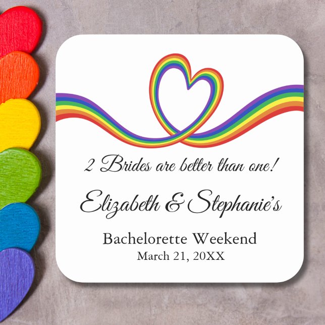 Pegatina Cuadrada 2 Novias Son Mejores Que Una Despedida de Soltera  (Subido por el creador)