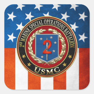 Pegatina Cuadrada 2do MSOB [3D]