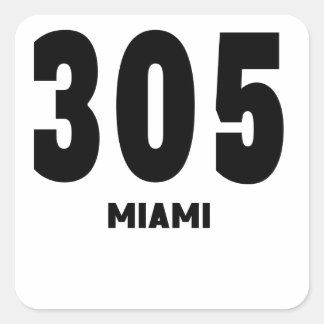 Pegatina Cuadrada 305 Miami