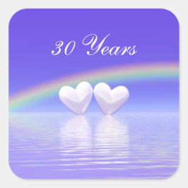 Pegatina Cuadrada 30° Aniversario de Pearl Hearts