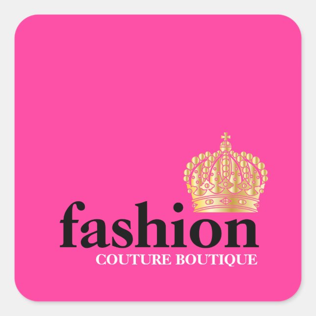Pegatina Cuadrada 311 Audaz Moda Boutique Tiara (Anverso)