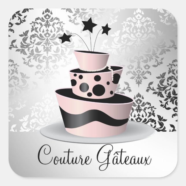 Pegatina Cuadrada 311 Couture Gâteaux (Anverso)