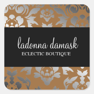 Pegatina Cuadrada 311 Ladonna Damask Bronze