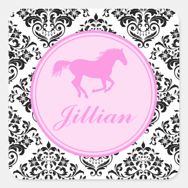 Pegatina Cuadrada 311 Miss Caballo de Priss (Anverso)