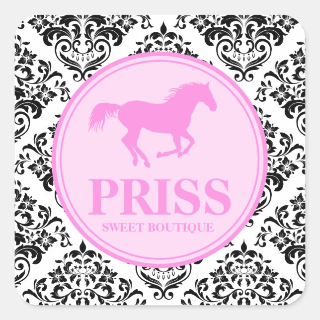 Pegatina Cuadrada 311 Miss Caballo de Priss (Anverso)