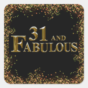 Pegatina Cuadrada 31 cumpleaños