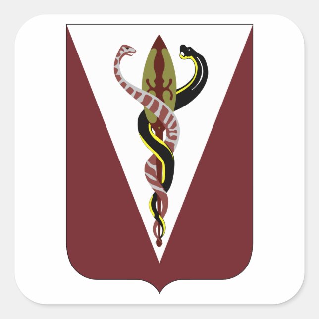 Pegatina Cuadrada 325.º Batallón de Apoyo de la Brigada (Anverso)