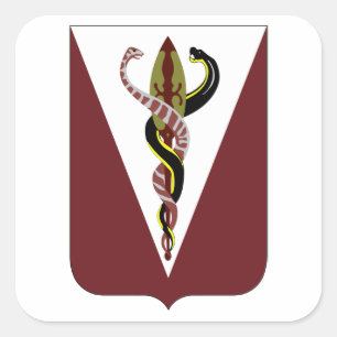 Pegatina Cuadrada 325o Batallón de la ayuda de la brigada