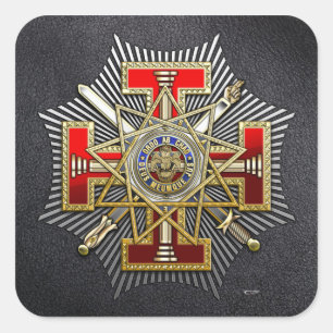 Pegatina Cuadrada 33ro Grado: Inspector General magnífico soberano