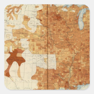 Pegatina Cuadrada 34 Proporción de confesiones religiosas 1890