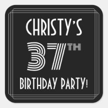 37.ª Fiesta de Cumpleaños: Estilo Art Deco y nombr