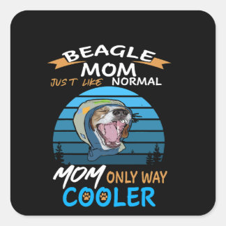 Pegatina Cuadrada 39 Enfriador de Mamá Beagle