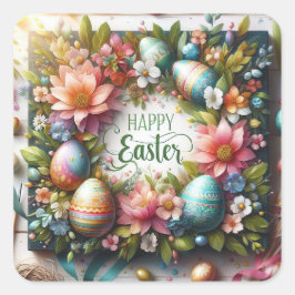 Pegatina Cuadrada 3.ᵉʳ Canvas de Pascua