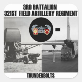 Pegatina Cuadrada 3-321 pegatinas del legado de FAR