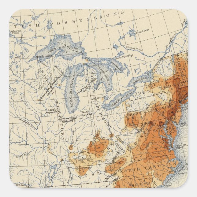 Pegatina Cuadrada 3 Población 1800 (Anverso)