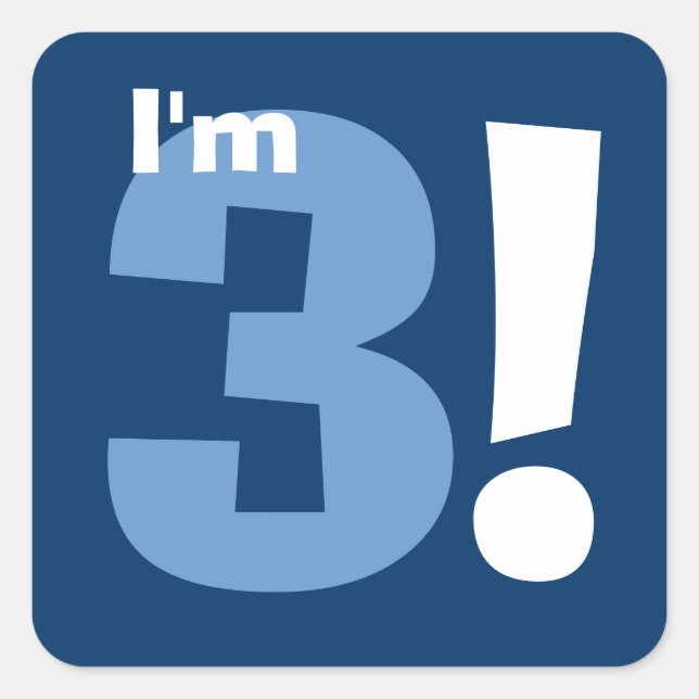 Pegatina Cuadrada 3ro Marina de guerra y azules cielos conocidos de (Anverso)