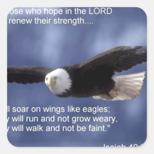 Pegatina Cuadrada 40:31 de Isaías