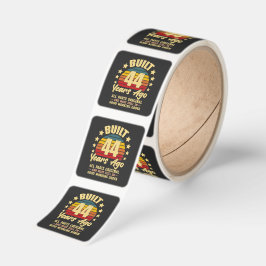 Pegatina Cuadrada 44 Years Ago All Parts Original 44th Birthday 