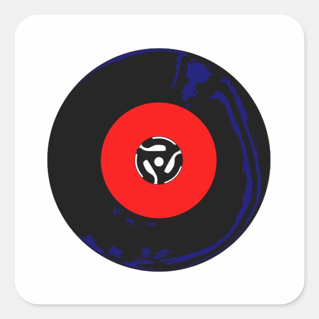Pegatina Cuadrada 45 RPM SIngle Record (Anverso)