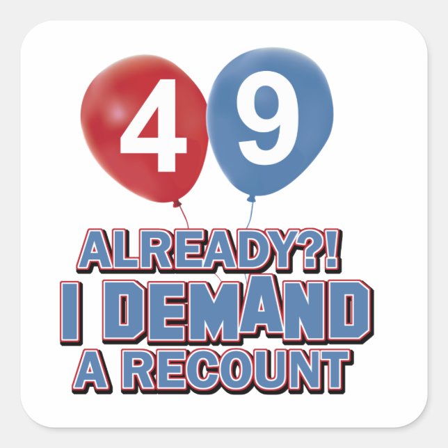 Pegatina Cuadrada 49.º diseño (Anverso)