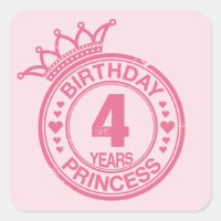 4 años - Princesa de cumpleaños - rosa