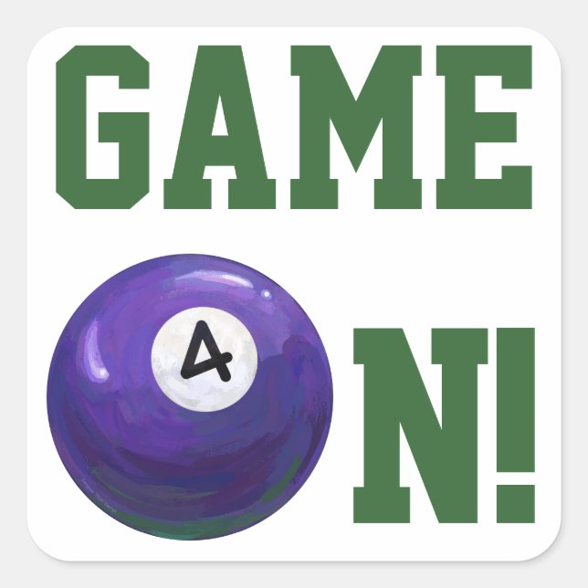 Pegatina Cuadrada 4 Ball (Anverso)