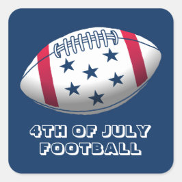 Pegatina Cuadrada 4 de julio de fútbol