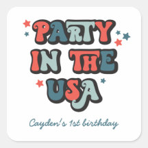 4 de julio Fiesta de cumpleaños en USA Invitación