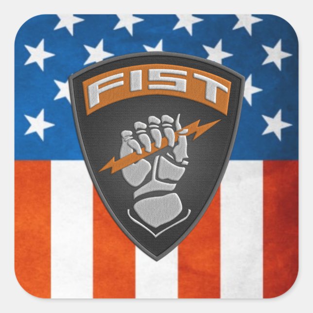 Pegatina Cuadrada [500] Observador delantero (FIST) [Parche] (Anverso)