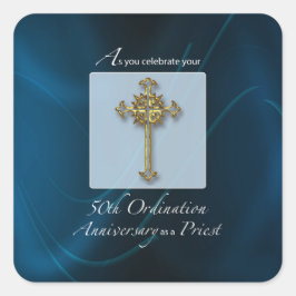 Pegatina Cuadrada 50° aniversario de la Ordenación Jubilar del Sacer