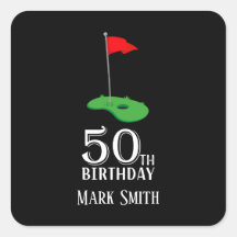 50 Aniversario del Golf con bandera de Golf